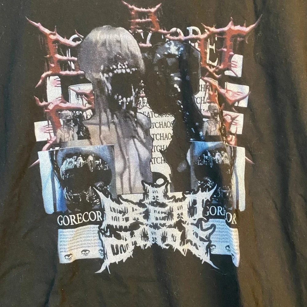 Ken Carson 2024 Live Chaos Tour Gorecore Black Graphic Band T Shirt Large